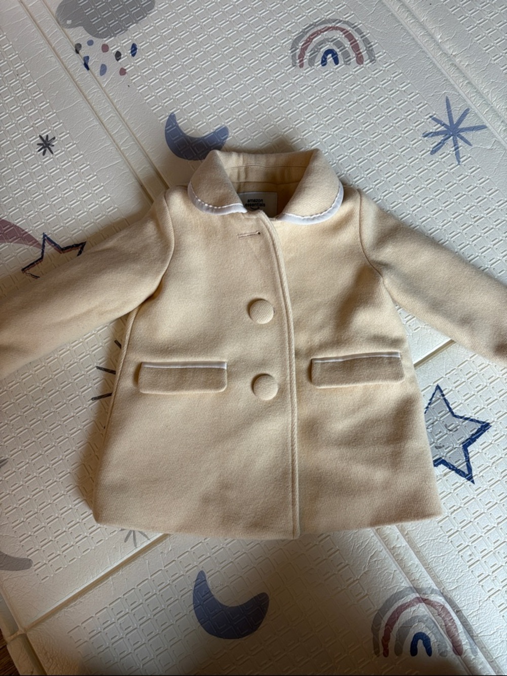 Classic Butter Yellow Toddler Wool-Blend Coat